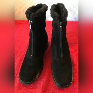 Aquatalia Black Suede Winter Boots